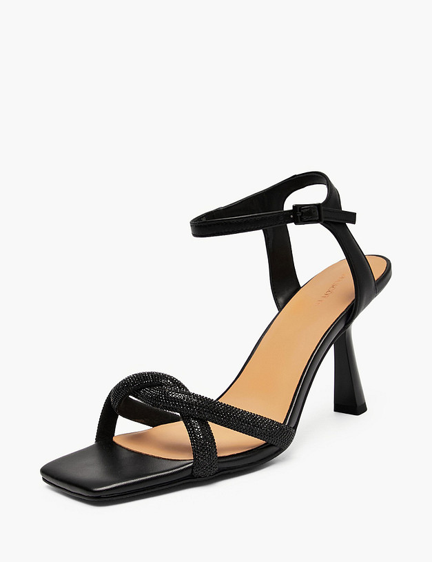 Черные женские босоножки MASCOTTE 126-610711-3100M | ракурс 2