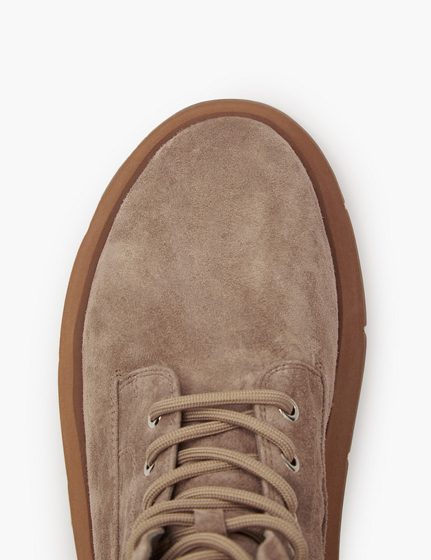 Бежевые велюровые женские ботинки MASCOTTE 172-3201322-3671M | ракурс 4