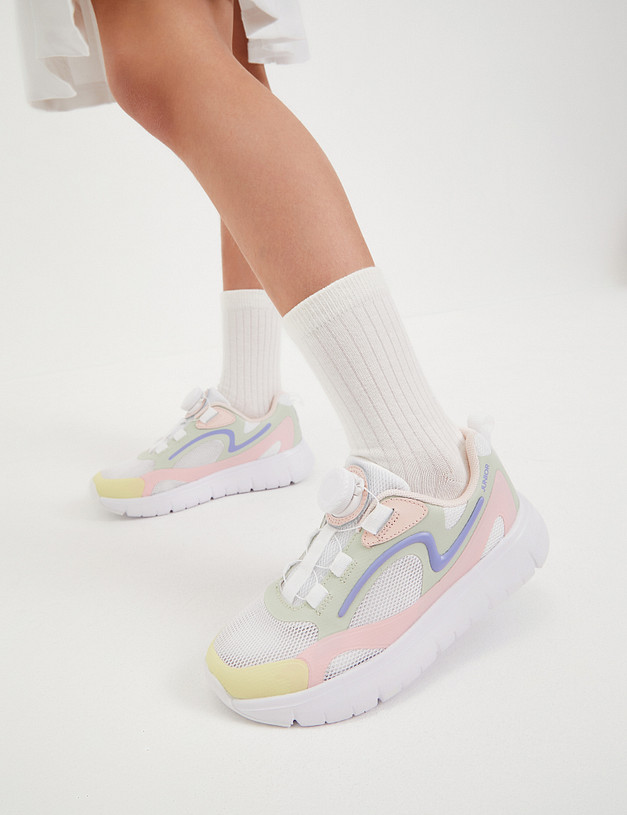 Белые кроссовки для девочек MASCOTTE 189-413321-0201 | ракурс 3 Белые кроссовки для девочек MASCOTTE 189-413321-0201 | ракурс 3