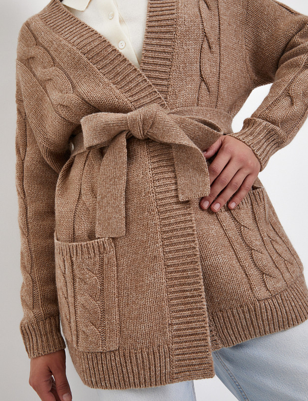 Бежевый женский кардиган MASCOTTE 852-4215-2409 | ракурс 2
