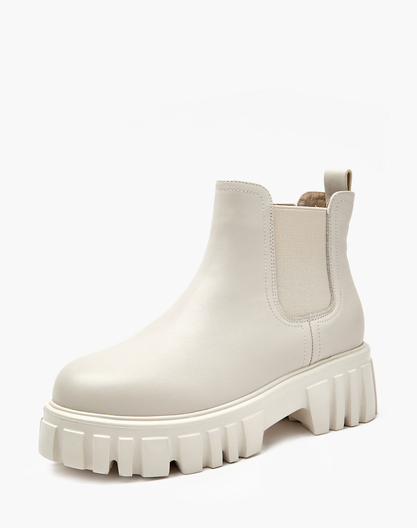 234-224927-7115M Ботинки женские нат.кожа/ворсин-нат.кожа беж, Mascotte