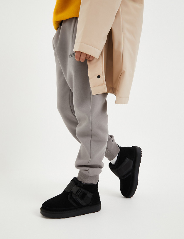 Черные детские ботинки с пряжкой MASCOTTE 234-326438-0202 | ракурс 9