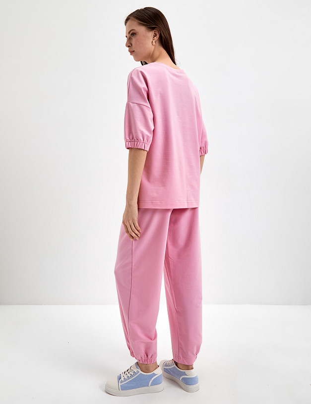 Розовый женский костюм свободного кроя MASCOTTE 790-3108-2606 | ракурс 6