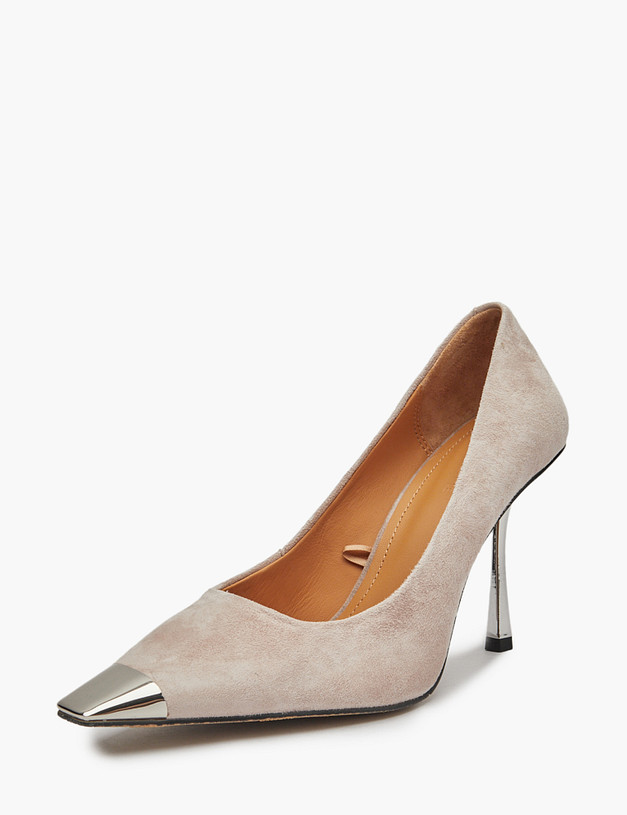 Бежевые женские туфли на шпильке MASCOTTE 233-513711-3618M | ракурс 2
