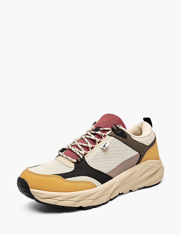 Молочные мужские кроссовки MASCOTTE 181-512222-0201 | ракурс 2