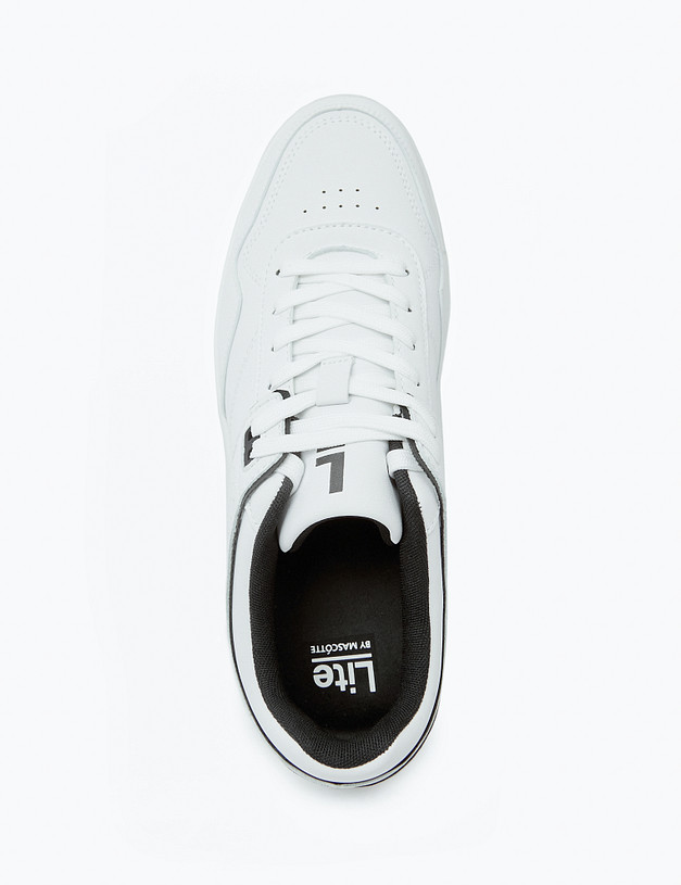 Белые мужские кеды из экокожи MASCOTTE 18-410522-0601 | ракурс 4