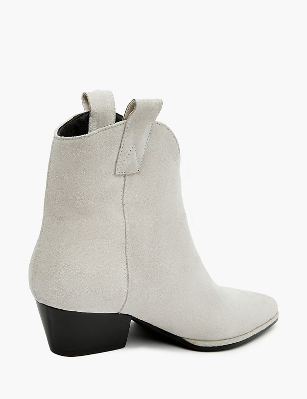 Серые велюровые женские казаки MASCOTTE 126-3203921-0210 | ракурс 4