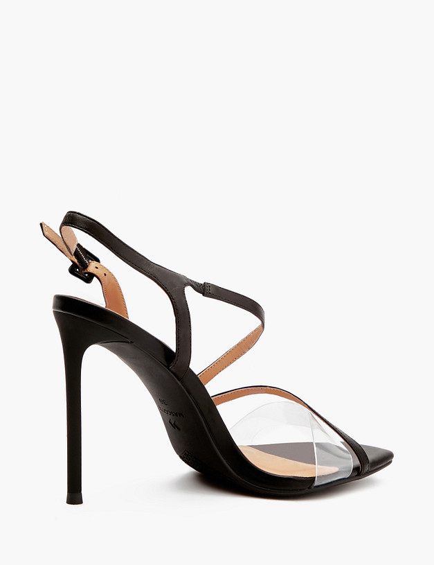 Черные женские босоножки на шпильке MASCOTTE 175-412911-3501M | ракурс 3