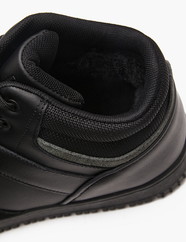 Черные  утепленные мужские хайтопы MASCOTTE 189-421251-0602 | ракурс 7