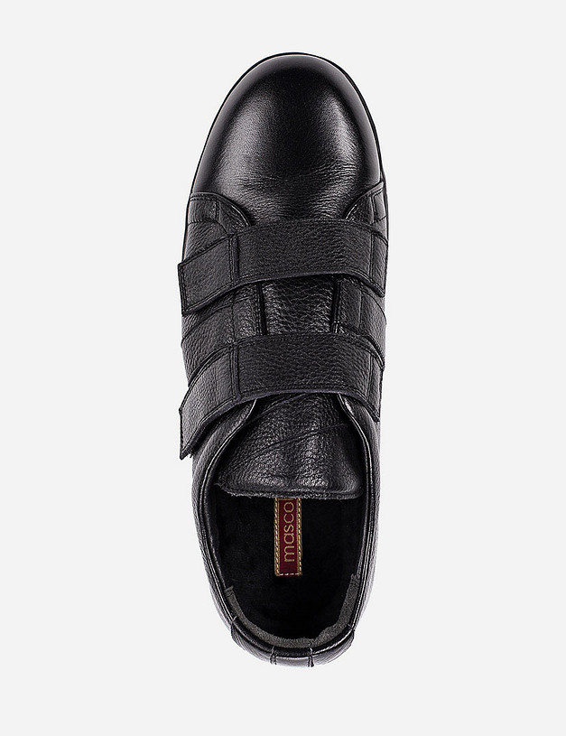 Черные кожаные мужские полуботинки MASCOTTE 22-8290721-3130M | ракурс 4