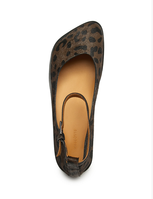 Коричневые женские балетки с леопардовым принтом MASCOTTE 126-521911-0109 | ракурс 4