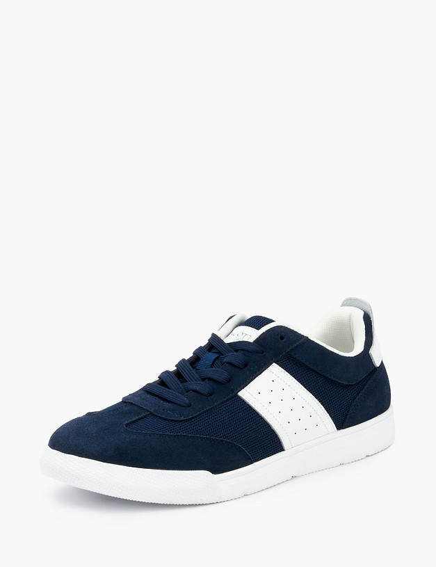 Синие мужские кеды на белой подошве MASCOTTE 189-2113122-0203 | ракурс 2