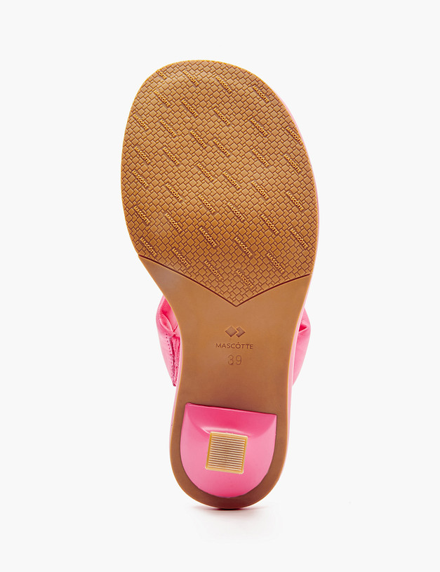 Розовые кожаные женские мюли MASCOTTE 233-4126111-7526M | ракурс 7