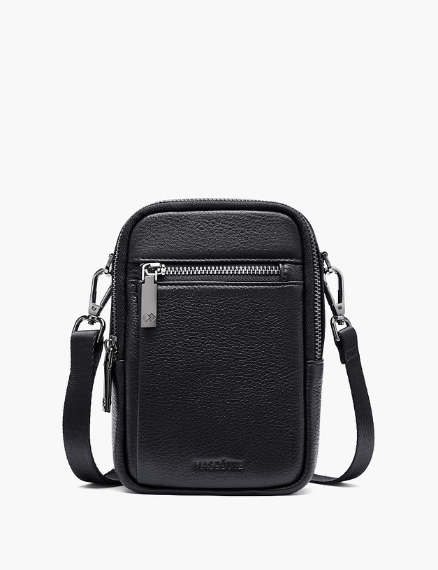 Черная мужская сумка для мобильного MASCOTTE 622-5209-102 | ракурс 2