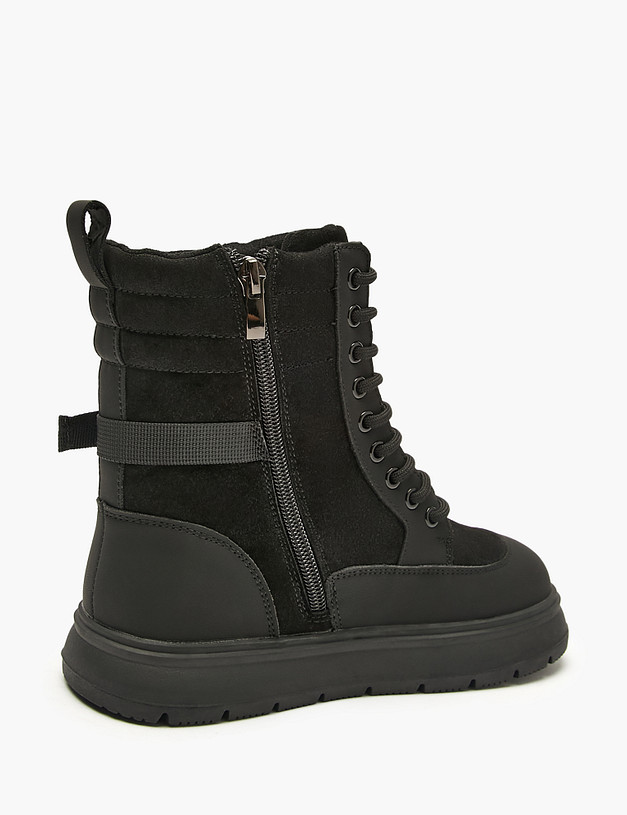 Черные ботинки для девочек MASCOTTE 234-522621-2802 | ракурс 3