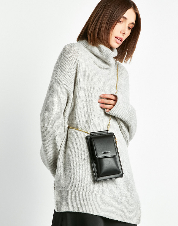 602-2204-602 Сумка женская и.кожа/текстиль черн, S, Mascotte