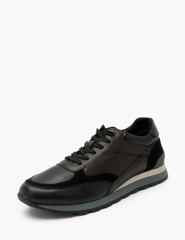 Черные кожаные мужские кроссовки MASCOTTE 58-3131223-3180M | ракурс 3 Черные кожаные мужские кроссовки MASCOTTE 58-3131223-3180M | ракурс 3