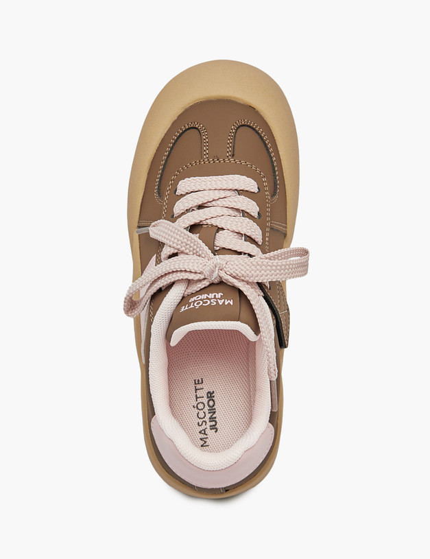 Коричневые кеды для девочек MASCOTTE 234-424321-0609 | ракурс 5