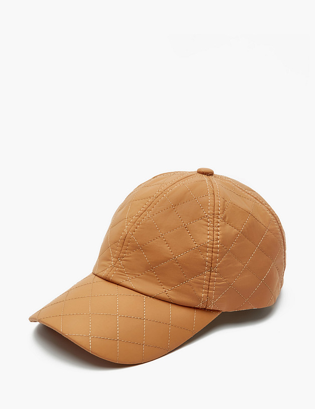 Бежевая стеганая кепка MASCOTTE 746-2203-2408 | ракурс 3