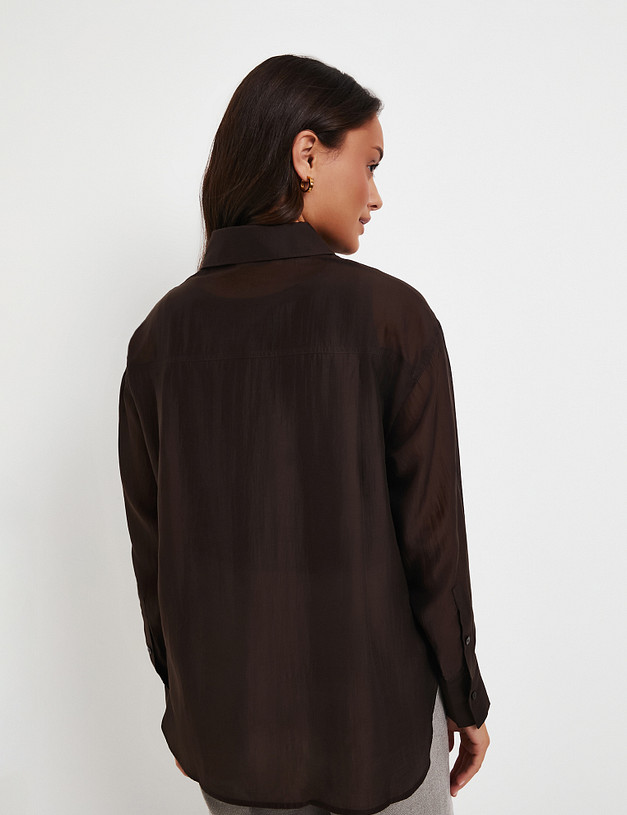 Коричневая женская рубашка MASCOTTE 874-5215-2409 | ракурс 6