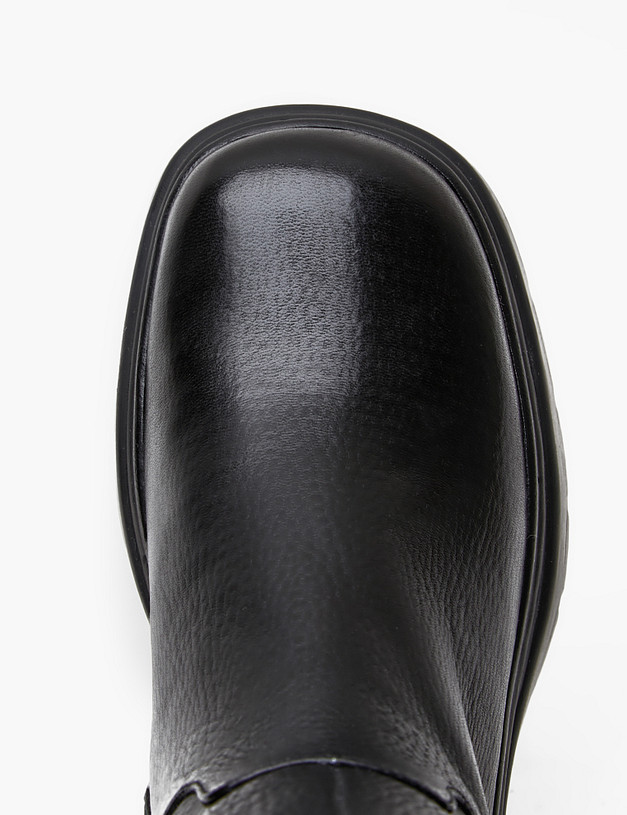 Черные женские зимние ботфорты на массивной подошве MASCOTTE 100-421632-0102 | ракурс 5