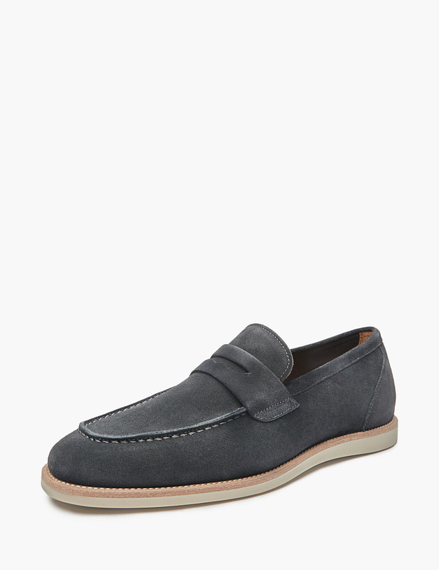 Серые мужские лоферы MASCOTTE 128-513021-3286M | ракурс 3 Серые мужские лоферы MASCOTTE 128-513021-3286M | ракурс 3