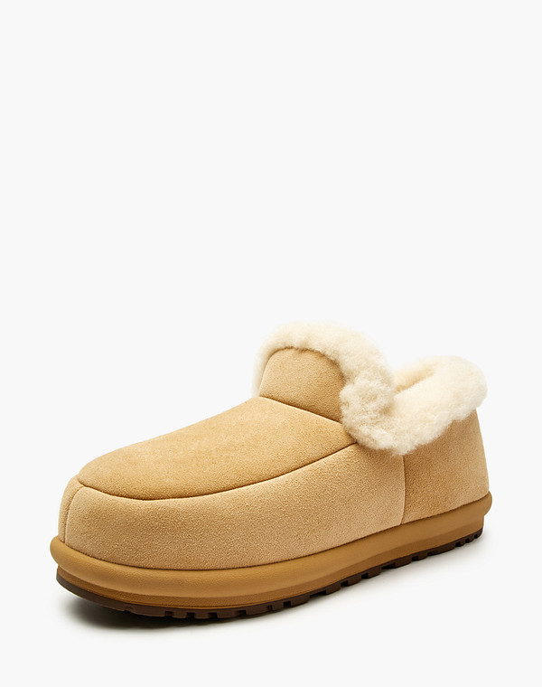 234-520251-0608 Полуботинки женские велюр/шерсть беж, Mascotte