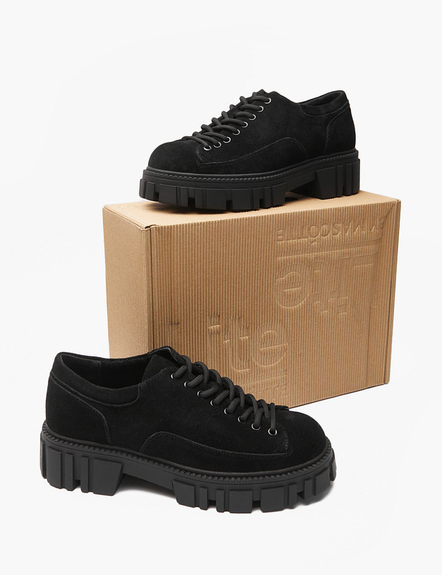 Черные женские полуботинки на массивной подошве MASCOTTE 98-420121-0202 | ракурс 8