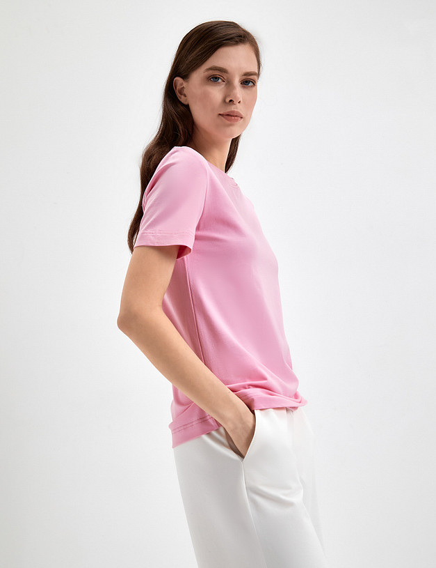 Розовая женская футболка MASCOTTE 790-3114-2606 | ракурс 6