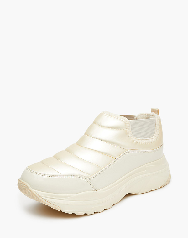 64-320124-0208 Ботинки женские текстиль-и.кожа/ворсин беж-бел, Mascotte