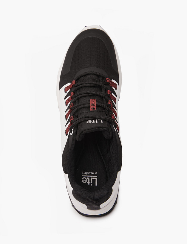 Черные мужские контрастные кроссовки MASCOTTE 156-420221-0202 | ракурс 7