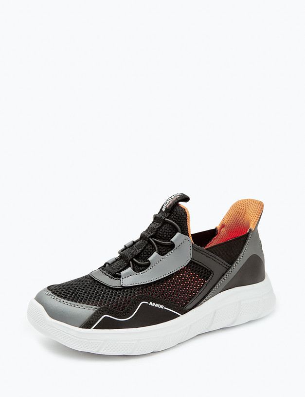 Черные детские кроссовки с эластичными шнурками MASCOTTE 189-412621-0202 | ракурс 5