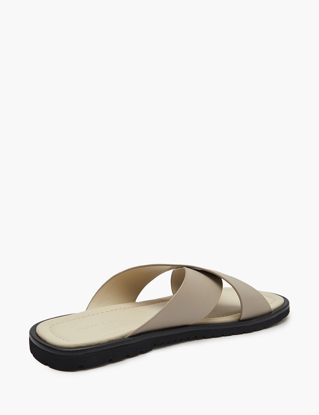 Бежевые мужские кожаные сабо MASCOTTE 128-511961-8139M | ракурс 4