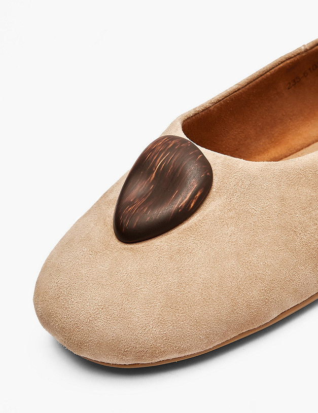 Бежевые женские балетки MASCOTTE 233-6103111-4625M | ракурс 6