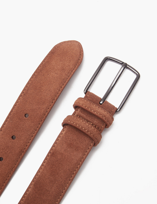 Рыжий женский велюровый ремень MASCOTTE 701-4207-0213 | ракурс 4