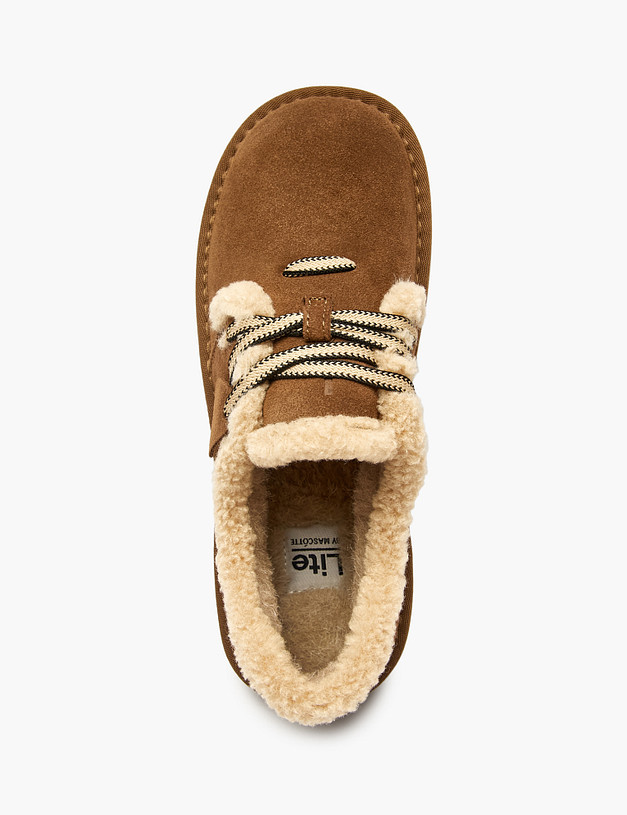 Коричневые женские зимние полуботинки MASCOTTE 234-526052-0209 | ракурс 4