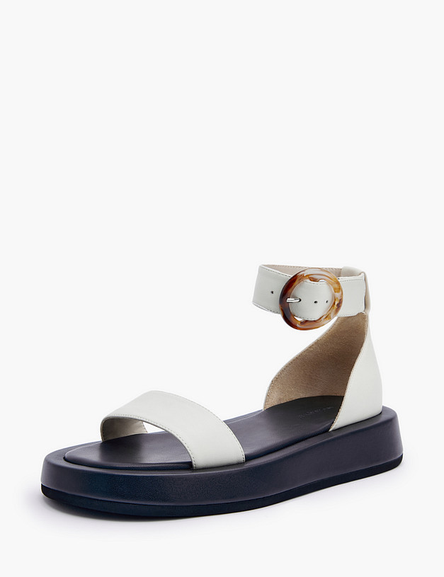 Молочные женские сандалии MASCOTTE 66-3183113-0501 | ракурс 3