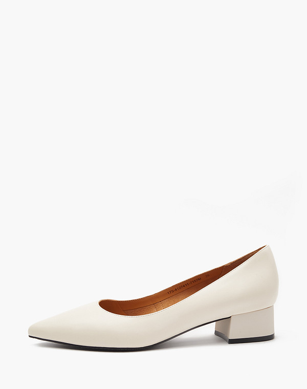 175-4127411-7157M Туфли женские нат.кожа/нат.кожа-текстиль молочн, Mascotte