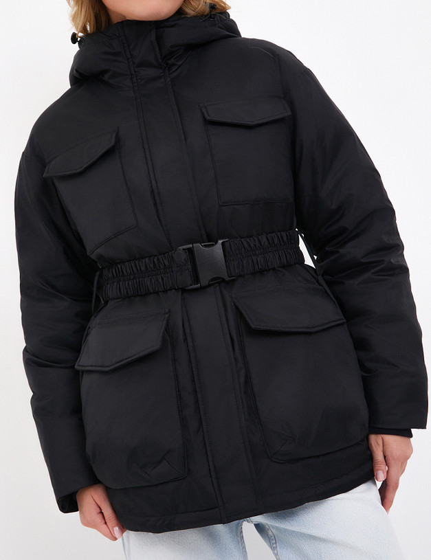 Черная женская зимняя куртка MASCOTTE 885-4205-2402 | ракурс 3 Черная женская зимняя куртка MASCOTTE 885-4205-2402 | ракурс 3