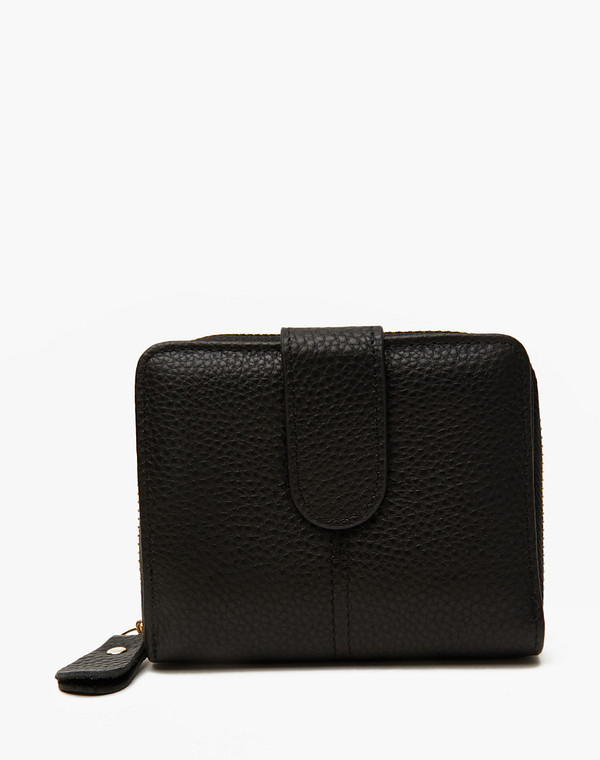 660-4101-102 Кошелёк жен. нат.кожа/и.кожа-текстиль черн, Mascotte