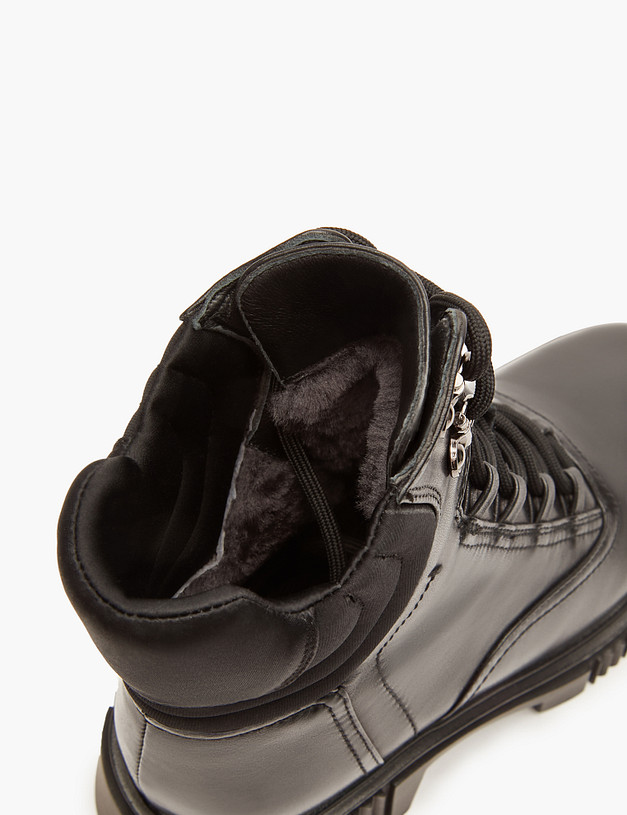 Черные женские зимние ботинки MASCOTTE 233-324432-3100M | ракурс 6