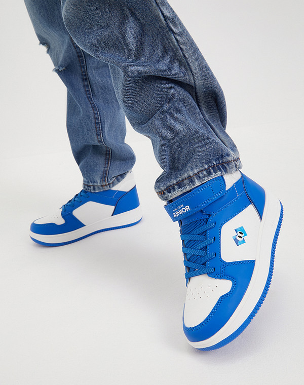 18-411622-0603 Ботинки для активного отдыха мальч./девич. и.кожа/текстиль синий-бел, Mascotte JUNIOR