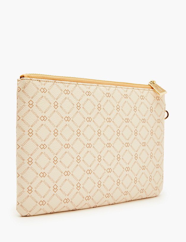 Молочный женский клатч MASCOTTE 615-3233-608 | ракурс 3 Молочный женский клатч MASCOTTE 615-3233-608 | ракурс 3