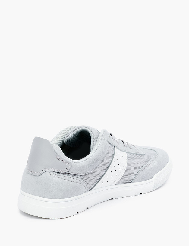 Серые мужские кеды из велюра и текстиля MASCOTTE 189-2113122-0210 | ракурс 4