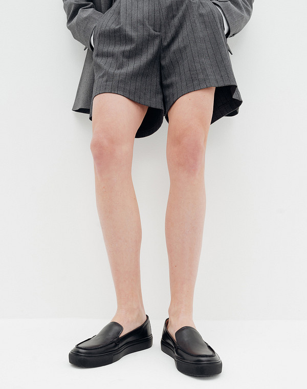 22-4120412-3100M Туфли женские нат.кожа/текстиль-нат.кожа черн, Mascotte