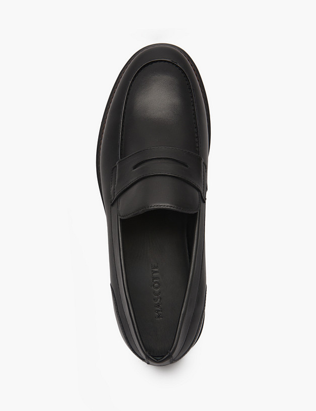 Черные мужские лоферы MASCOTTE 175-511211-0102 | ракурс 4 Черные мужские лоферы MASCOTTE 175-511211-0102 | ракурс 4
