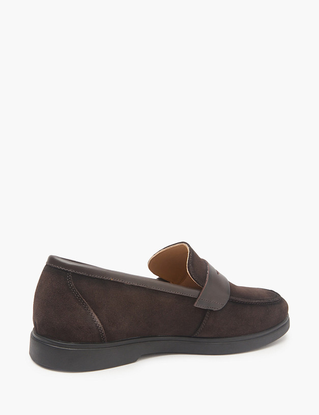 Коричневые мужские велюровые лоферы  MASCOTTE 58-516111-3201M | ракурс 5