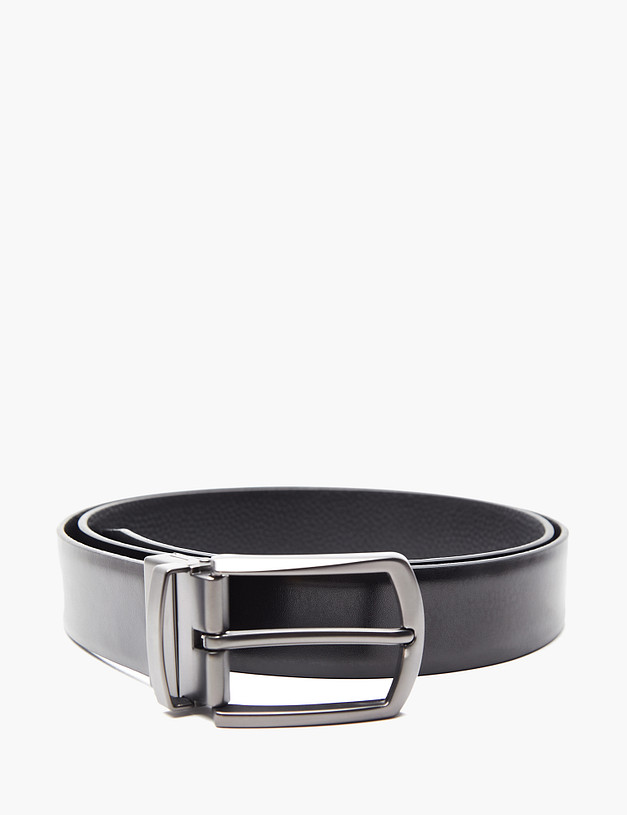 Черный мужской двусторонний ремень MASCOTTE 727-4118-102 | ракурс 2 Черный мужской двусторонний ремень MASCOTTE 727-4118-102 | ракурс 2