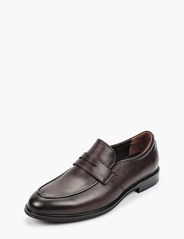 Коричневые мужские лоферы из кожи MASCOTTE 128-314211-0109 | ракурс 2