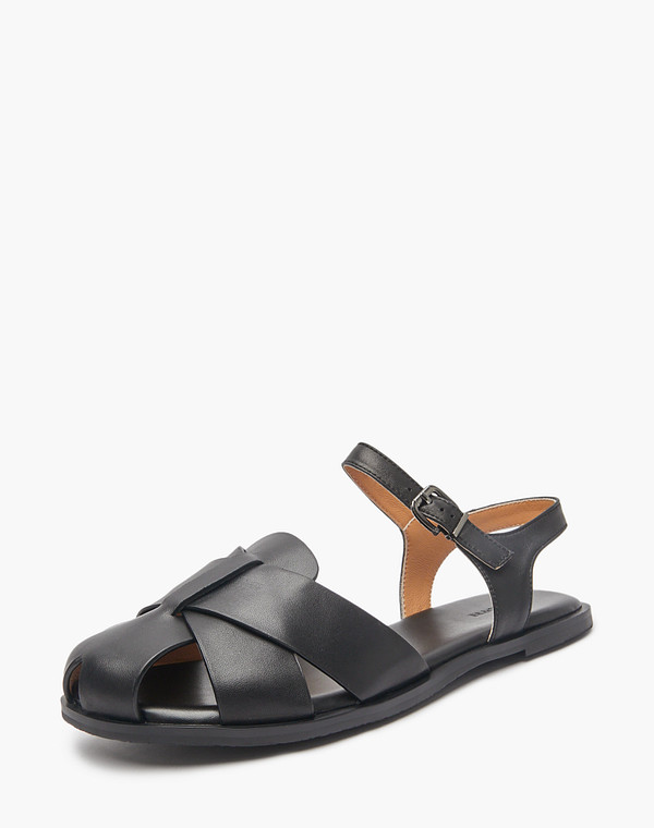 233-514311-3501M Туфли летние женские нат.кожа/нат.кожа черн, Mascotte